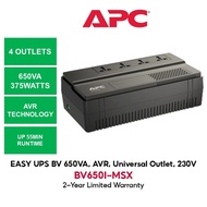 APC BV650I-MSX Easy UPS Backup Battery BV 650VA Universal Outlet 230V with AVR Automatic Voltage Sta