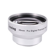 NEWYI Digital Lens Replacement 30mm 2.0X TELE Telephoto LENS for Camcorder 30 mm 2X Silver