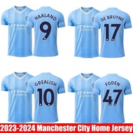 [In stock]YB2025Manchester City jersey Jersey Haaland De Bruyne Grealish Mahrez Foden football T-shi