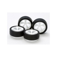 TAMIYA LOW PROFILE TYRE & WHEEL SET (5 SPOKE) - ITEM 15513