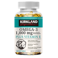 KIRKLAND Omega 3 Fish Oil Supplement 1000mg 600EPA & 400DHA Support Heart Brain Joint and Eye Health