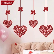 HOTWIND Romantic Heart Shaped Home Wall Stickers PVC Restaurant Window Display Sticker Valentine's D