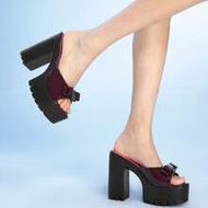 Women's Fashion, Sexy Black And Red Color Matching, Peep Toe Open-Toed High-Heeled Sandals, Punk Sty