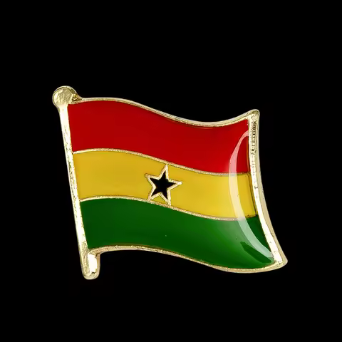 Ghana Flag Badge Brooch Natinal Lapel Pins Flag Lapel Pins Country Flag Badge