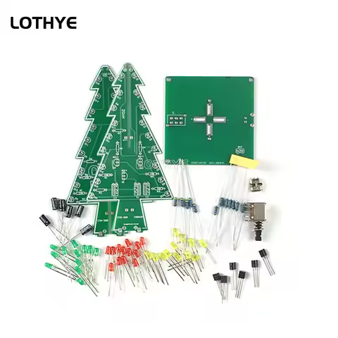 LOTHYE LED Speaker Atmosphere kit Three-Dimensional Colorful 3D Tree DIY Electronic Kit LED Flash Ci