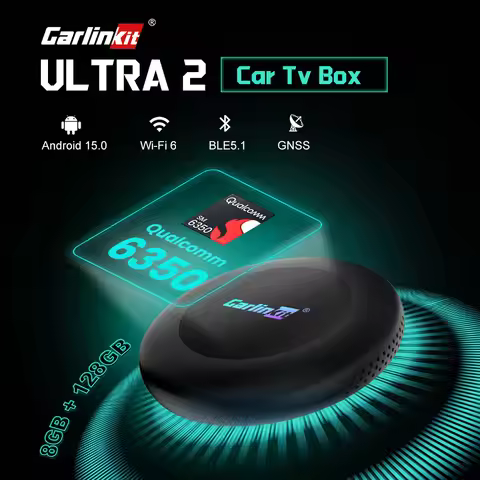 CarlinKit Ultra2 box Android 15.0 SM6350 Tv Box CarPlay Wireless Android Auto Wireless Adapter Suppo