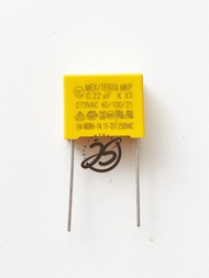 MKT 224 275v ASLI ORIGINAL MKT KOTAK 0.22UF 275 VAC ORI KAPASITOR 220nF