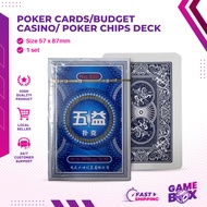 Poker cards/Budget Casino/ Poker Chips Deck /Paper Texas holdem Cards