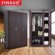 FINSSO: 2 Door / 3 Door Espresso Wooden Wardrobe / Almari Baju