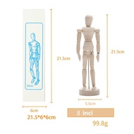 Kayu Manekin Patung Manekin Full Body Medan 14/20cmmanekin Kayu Mini Decorasi Rumah Manekin Mainan M