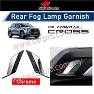 Hc Cargo Toyota Corolla Cross Rear Bumper Reflactor Cover Set Chrome / HYBRID Blue