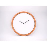 Minimalist Round Wall Clock Jam Dinding Kayu Estetik handmade (made in Malaysia)