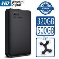 WD Elements 500GB Portable External Hard Drive Disk USB 3.0 HD HDD Capacity SATA Storage Device Orig