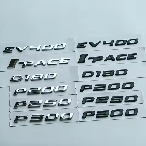 EV400 I-PACE D140 D180 D250 P200 P250 P300 P340 P350 P380 Letters Numbers Car Trunk Emblem Nameplate