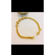 916 Gold Boba Bracelet