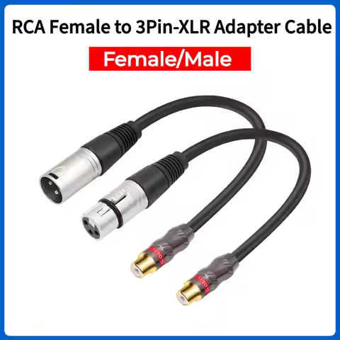 0.3m RCA Female To 3Pin-XLR Female Adapter Cable 3Pin XLR Female To RCA Female for Speaker Amplifier