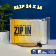 Clear Ziplock Plastic Clips ZIP IN 24x16 [100 Sheets]