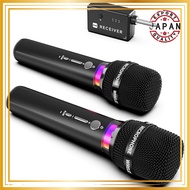 ECHOMUSSY Wireless Microphone, Rechargeable Wireless Dual Microphone, 1-to-1 Chip Connection with LE