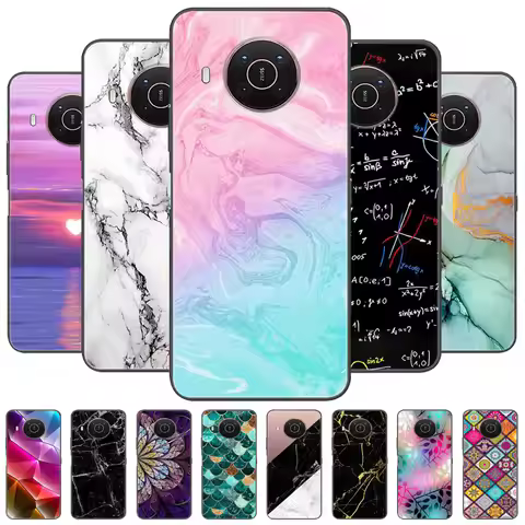 For Nokia X10 / X20 Case Marble Silicone TPU Soft Phone Cases for Nokia X100 5G Protection Covers fo