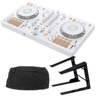 《6月下旬発売》 Pioneer DJコントローラー DDJ-FLX4-W (ホワイト)  + PCスタンド + ダストカバー セット 【DDJ-400 後続機種】