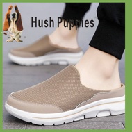 Hush Puppies shoes ผู้ชายรองเท้าผ้าใบรองเท้าผู้ชายผ้าใบกีฬารองเท้าผู้ชาย Kasut สไลด์ผู้ชายขนาดใหญ่ขนาด47 48ครึ่งรองเท้าแตะแบนรองเท้าแตะกีฬาผู้ช