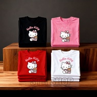 (Premium 230gsm) Hello Kitty & Book Baju-T, T-Shirt, Female/Male T-Shirt