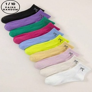 1 Pair Of Fixed/10 Pairs Of Random Four Season Styles, Bright Candy Colored Waistband, Bow Pattern,