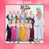 Hasnuri Abaya Nysa - Mustard/Emerald Green/Golden Brown/Navy Blue/French Rose