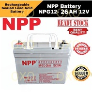 NPP 12V 26AH NPG Solar Rechargeable Gel battery