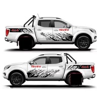 1คู่ อีซุซู ISUZU D-MAX DMAX สติ๊กเกอร์ สติ๊กเกอร์ลายโคลน สติ๊กเกอร์ติดรถยนต์กระบะ สติ๊กเกอร์แต่งลา