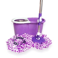 Coco Mop Set (1 Bucket, 1 Mop, 2 Cotton Pads), Convenient 360 Mop Set, 360 Degree Mop