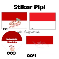 MERAH Red and White Indonesian Flag Stickers / Indonesian Flag Cheek Stickers