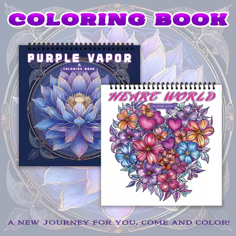 Stress Reduction Colouring Book 30 Sheets, 8.3x 8.3 inch 100gsm Thick Paper, Spiral Bound, Halloween