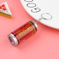 PTT Gantungan Kunci Minuman Kaleng 2 IN 1 Pena Bentuk Minuman Pulpen Botol Minuman Gantungan Keychai