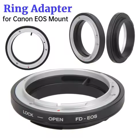 FD to EF Lens Adapter for Canon EOS DSLR Cameras Manual Control High Quality Aluminum Build