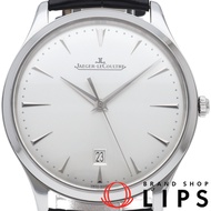 積家 Master Ultra Slim Date 腕錶 38mm Q1288420/174.8.37S，附錶盒、保固卡、不鏽鋼/皮錶帶，男士腕錶，銀色，拋光，成色極佳 [二手]