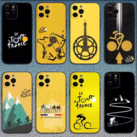 T-Tour De France Bicycle Exercise Phone Case For iPhone 16,15,14,13,12,11,Pro,X,XS,Max,XR,Plus,Mini 
