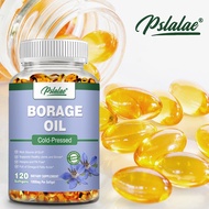 Borage Oil Supplement - 1000 mg - Cold Pressed Borage Seed Oil - Hexane Free - Great for Skin, Hair 