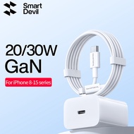 SmartDevil 30W 20W GaN PD Type C Fast Charger for iPhone 15 Pro Max 14 13 12 pro max 11 xr xsmax x 8 IPAD SAMSUNG S23 Ultra S22 Huawei Xiaomi Realme