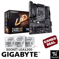 GIGABYTE Z490 UD INTEL Z490 LGA1200 MOTHERBOARD + INTEL 10TH GEN CPU COMBO PROMO