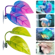 [MAKY] Artificial Aquatic Plant Aquarium Landscaping, Artificial Betta Fish Leaves, Resting Leaves, 