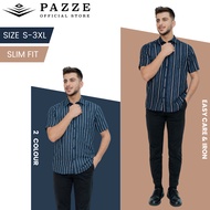 Pazze Short Sleeve Shirt Striped Design Slim Fit Cutting Size S-3XL - SS30467/468