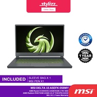 MSI Delta 15 A5EFK-058MY 15.6" 240Hz Gaming Laptop (AMD Ryzen 9-5900HX, 16GB, 1TB, AMD Radeon RX6700M 10GB, Win11 Home)