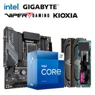 【重磅價】Intel【16核】Core i7-13700+技嘉 B760M GAMING X AX DDR4+博帝 Viper Steel DDR4-3200 16G*2+KIOXIA Exceria Pro 1TB