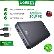 UGREEN 20W PD QC 3.0 Fast Charging PowerBank 10000mAh Portable Charger Lightweight Power Bank Type C USB A External Battery Pack Android iPhone 15 Pro Max 12 Mini X XR Samsung Galaxy S23 S22 S21 S20 S10 Oppo Vivo Xiaomi Realme Honor Pixel
