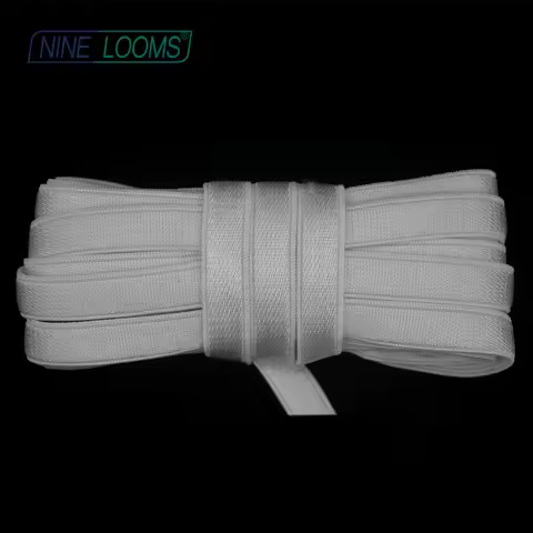 NINE LOOMS Shiny Bra Strap Elastic Bands 5/16" 8mm Nylon Spandex Shoulder Tape Underwear Corset Ling