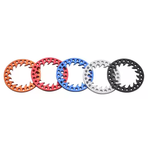 Ajrc 4pcs Aluminum Alloy 1.9 Inch Beadlock Wheel Outer Ring For 1/10 Rc Crawler Axial Scx10 90046 Tr
