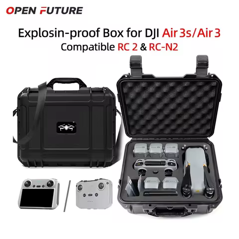 Explosion-proof Box For DJI Air 3S/Air 3 Storage Carrying Case Waterproof Hard Shell Case For DJI Ai