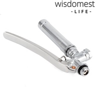 WISDOMEST High Pressure Water , Stainless Steel Silver Sprayer Handle, Durable One Hand Control Easy