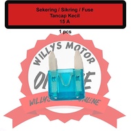 Small Plug Fuse 15A / Shogun 15A BLUE Fuse Spare Parts